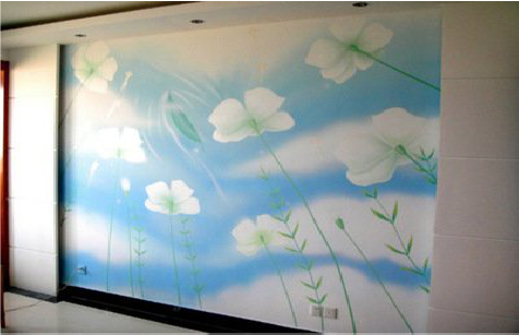 新乡画墙绘怎么画好白云的蓬松感？