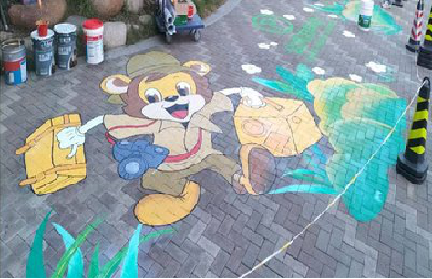 新乡夏季画地面彩绘会遇到的问题