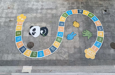 新乡地面游戏彩绘