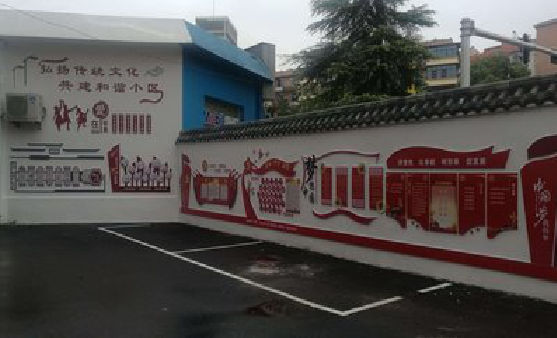 新乡社区文化墙的创意设计。