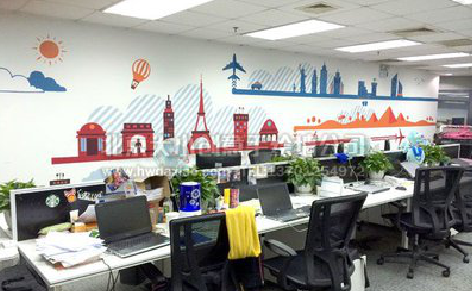 新乡教你设计办公室墙绘的方法。