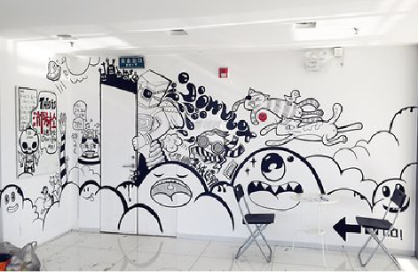 新乡手绘墙并非传统涂鸦。